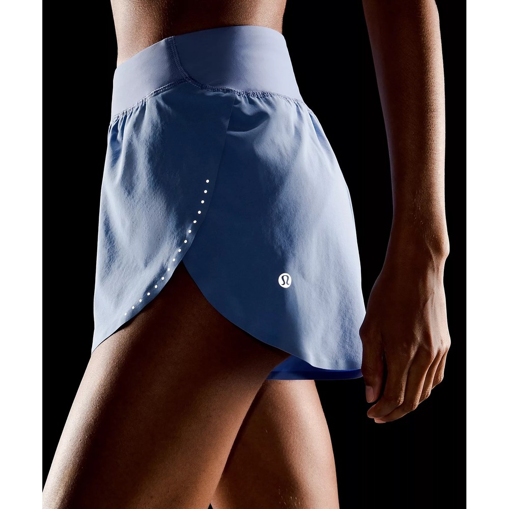 Lululemon-Fast and Free High-Rise Classic-Fit Split Short 3"-Prep Blue